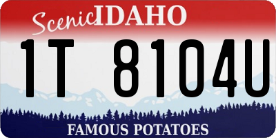ID license plate 1T8104U
