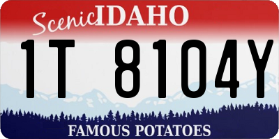 ID license plate 1T8104Y