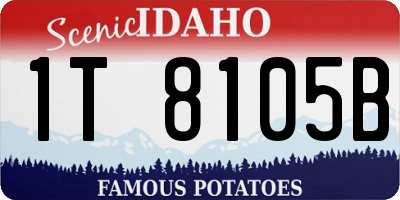 ID license plate 1T8105B