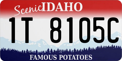 ID license plate 1T8105C