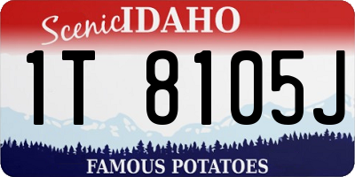 ID license plate 1T8105J