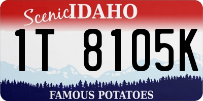 ID license plate 1T8105K