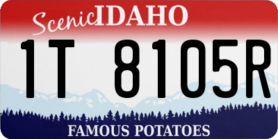 ID license plate 1T8105R