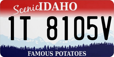 ID license plate 1T8105V