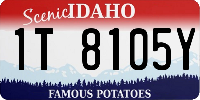 ID license plate 1T8105Y
