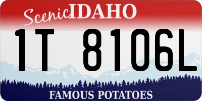 ID license plate 1T8106L