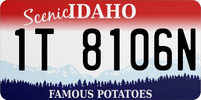 ID license plate 1T8106N