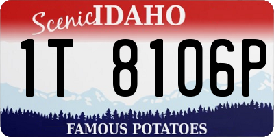 ID license plate 1T8106P