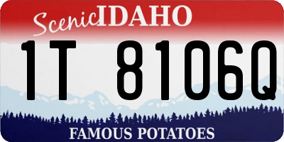 ID license plate 1T8106Q