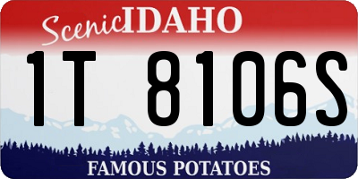 ID license plate 1T8106S