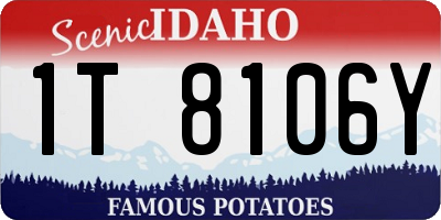 ID license plate 1T8106Y