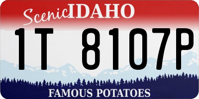 ID license plate 1T8107P