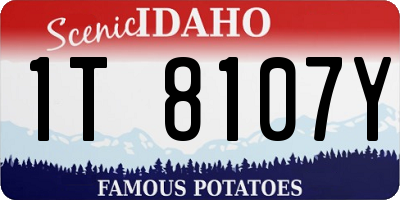 ID license plate 1T8107Y