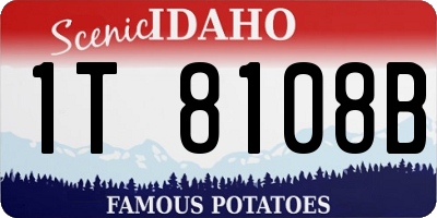 ID license plate 1T8108B