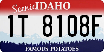 ID license plate 1T8108F