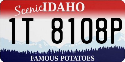 ID license plate 1T8108P