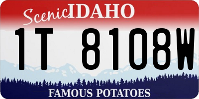 ID license plate 1T8108W