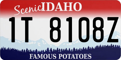 ID license plate 1T8108Z