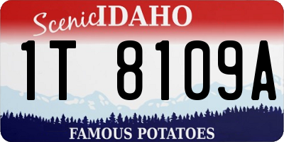 ID license plate 1T8109A