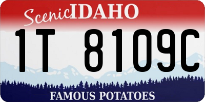 ID license plate 1T8109C