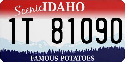 ID license plate 1T8109O