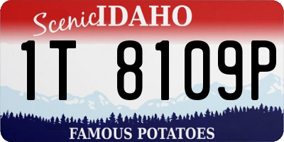 ID license plate 1T8109P