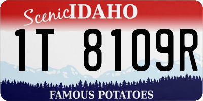 ID license plate 1T8109R