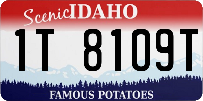 ID license plate 1T8109T