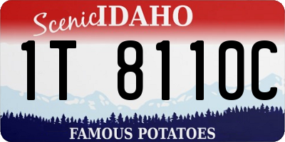 ID license plate 1T8110C