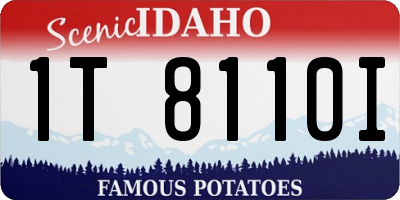 ID license plate 1T8110I