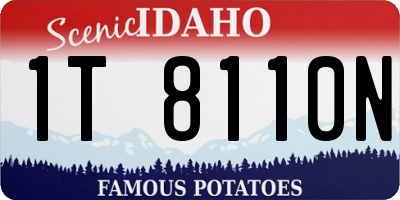 ID license plate 1T8110N