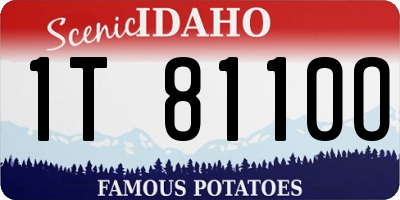 ID license plate 1T8110O