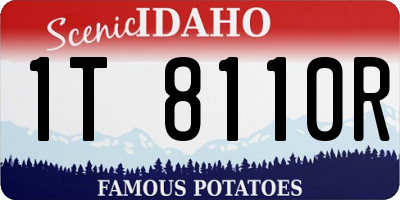 ID license plate 1T8110R