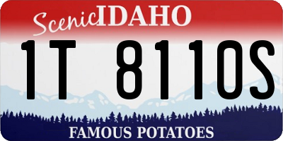 ID license plate 1T8110S