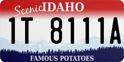 ID license plate 1T8111A