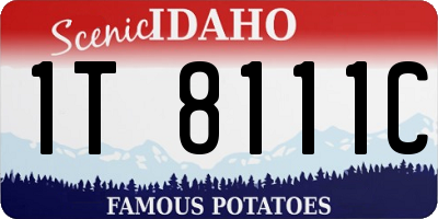 ID license plate 1T8111C