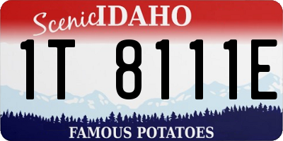 ID license plate 1T8111E