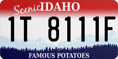ID license plate 1T8111F