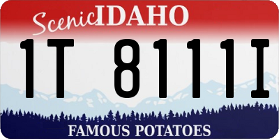 ID license plate 1T8111I