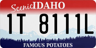 ID license plate 1T8111L