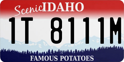 ID license plate 1T8111M