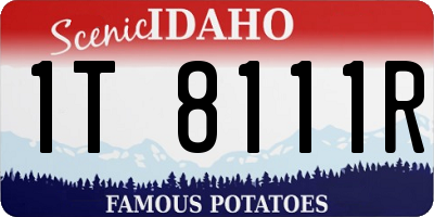 ID license plate 1T8111R