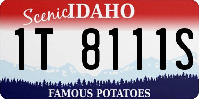 ID license plate 1T8111S