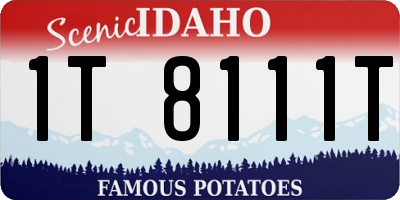 ID license plate 1T8111T