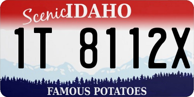 ID license plate 1T8112X
