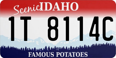 ID license plate 1T8114C