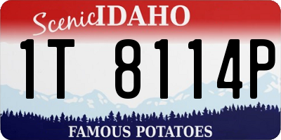 ID license plate 1T8114P