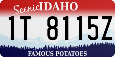 ID license plate 1T8115Z
