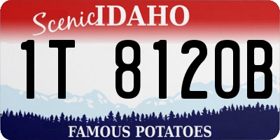 ID license plate 1T8120B
