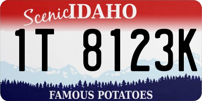 ID license plate 1T8123K